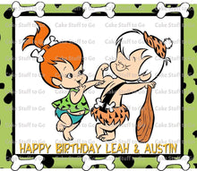 Load image into Gallery viewer, Pebbles and BamBam Edible Cake Topper Image Decoration
