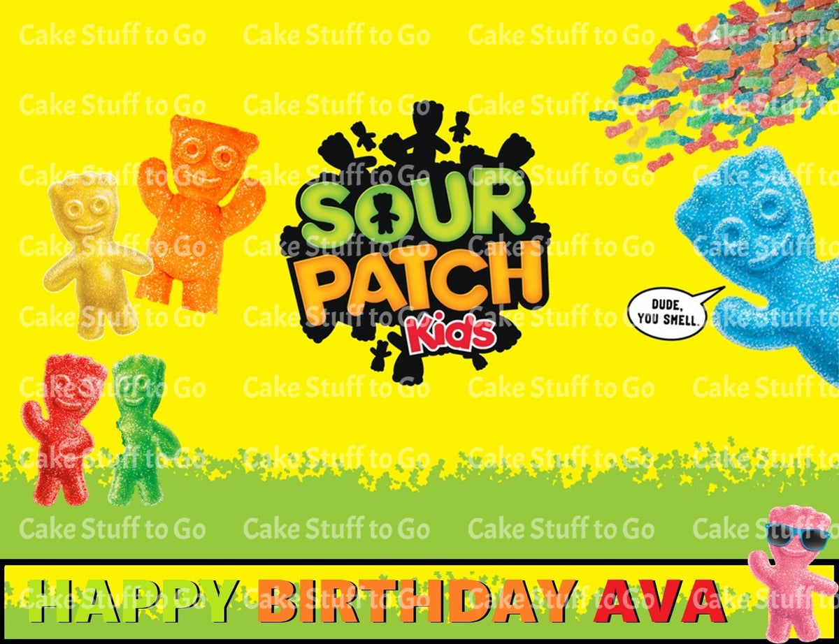 Sour Patch Kids Edible Cake Topper Image Decoration
