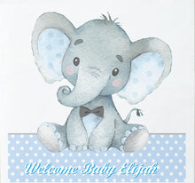Load image into Gallery viewer, Baby Boy Elephant Baby Shower Edible Cake Topper