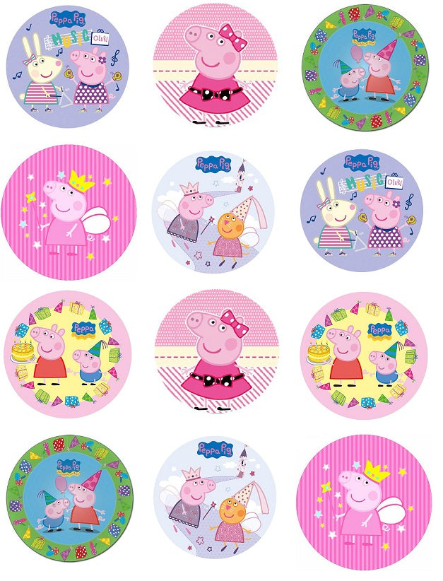 Peppa Pig Edible Cupcake Toppers Decoration Cake Stuff to Go