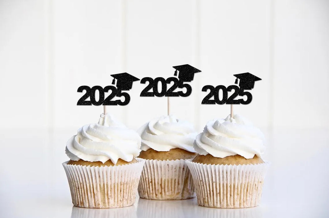 Graduate Class of 2025 Cupcake Toppers
