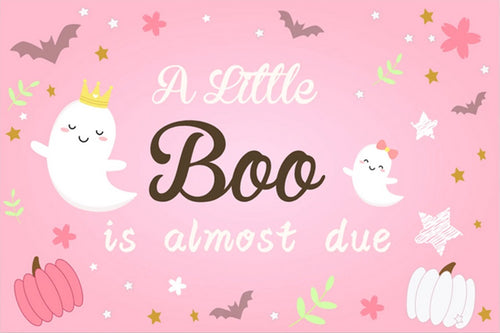 A Little Boo is Almost Due Baby Girl Baby Shower Edible Cake Topper