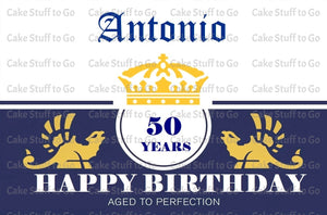 Corona  Label Edible Cake Topper Decoration