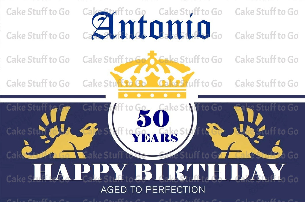 Corona  Label Edible Cake Topper Decoration