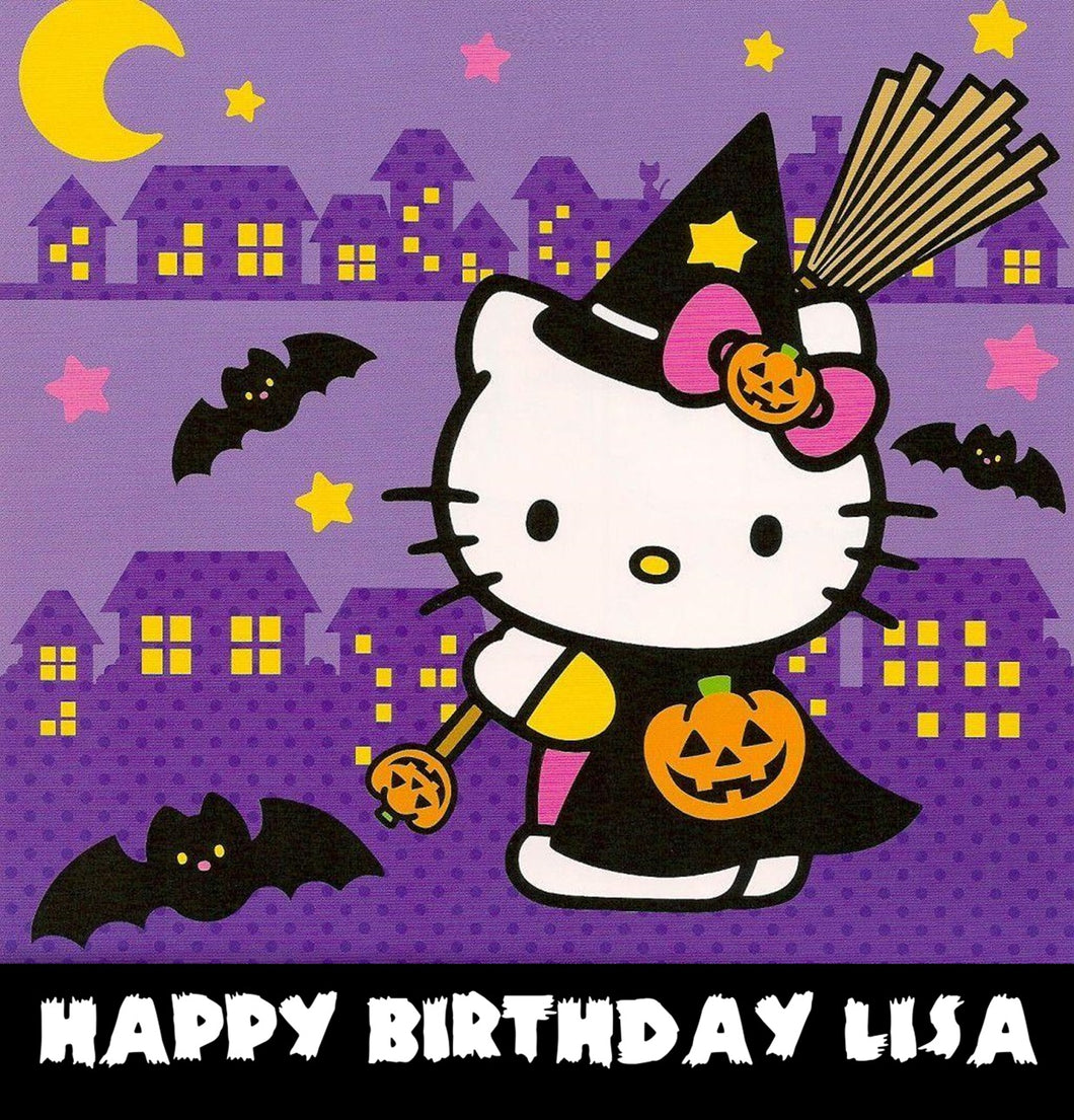 Halloween Hello Kitty  Edible Cake Topper Decoration