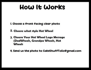 Custom Father's Day Hot Wheels Label w/ Your Photo