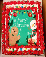 Load image into Gallery viewer, Snowman and Gingerbreadman Edible Cake Topper