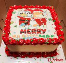 Load image into Gallery viewer, Bluey Christmas Edible  Cake Topper