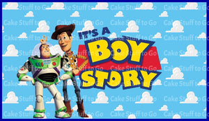 It's A Boy  Story Baby Shower  Edible Cake Topper