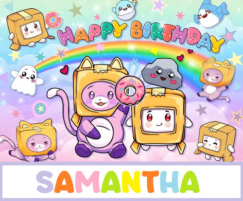 Lanky Box Edible Cake Topper Image