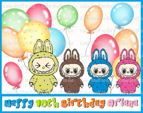 Labubu Edible Cake Topper Image