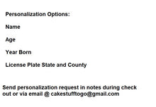 Load image into Gallery viewer, Your State  License Plate Edible Cake Topper Image Decoration