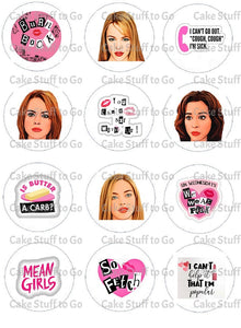 Mean Girls Edible CupCake Toppers