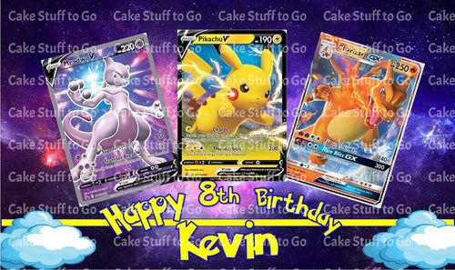 Pokemon Cards Edible Cake Topper