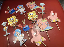 Load image into Gallery viewer, Sponge Bob Square Pants Cake Topper