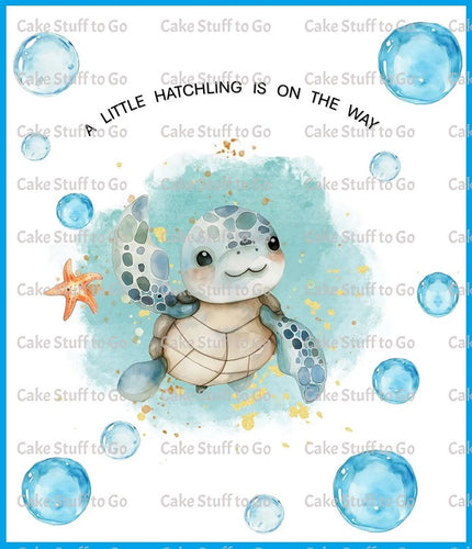 A Little Hatchling Is On The Way Baby Shower Edible Cake Topper