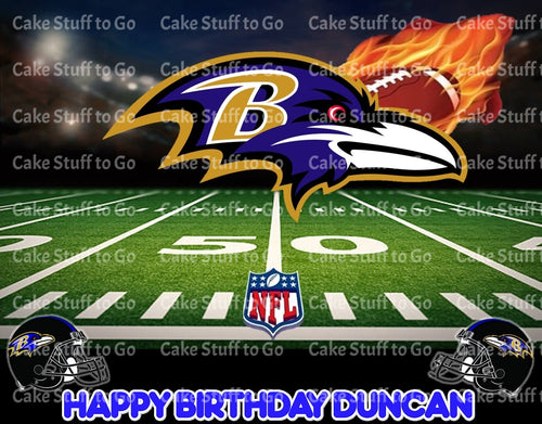 Baltimore Ravens Edible Cake Topper