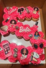Load image into Gallery viewer, Barbie  Black/Ethnic Pull Apart CupCake Toppers