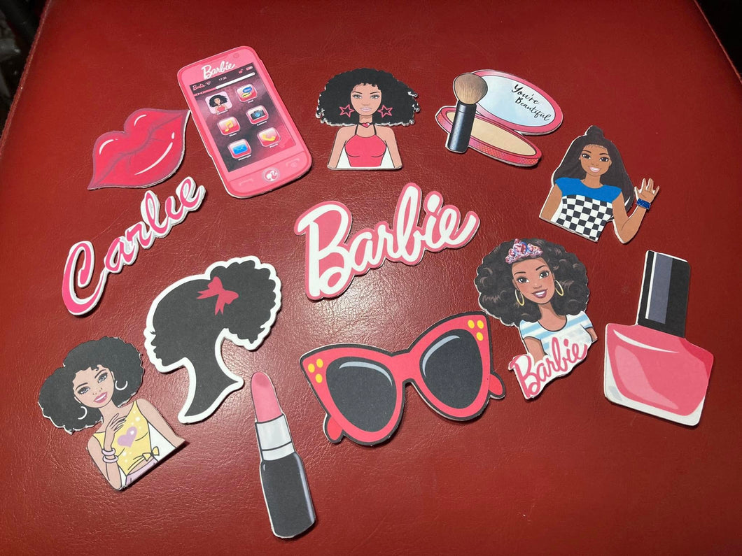 Barbie  Black/Ethnic Pull Apart CupCake Toppers