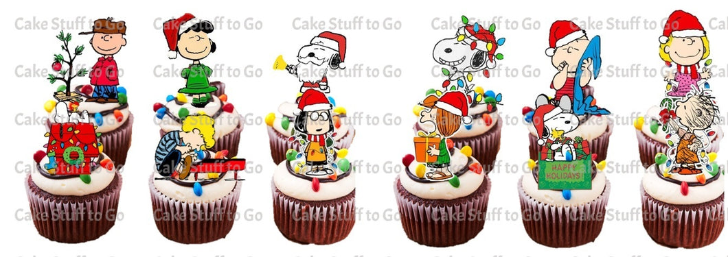 Charlie Brown Christmas Cupcake Toppers