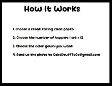 Load image into Gallery viewer, Congrats Graduation Cupcake Toppers w/Your Photo