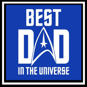 Father's Day Best Dad In the Universe Edible Cake Topper Image