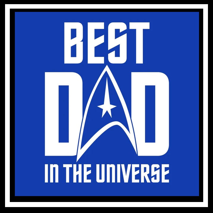 Father's Day Best Dad In the Universe Edible Cake Topper Image