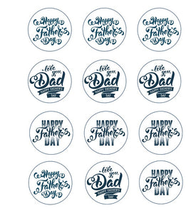 Happy Father's Day Cupcake Toppers