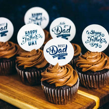 Load image into Gallery viewer, Happy Father&#39;s Day Cupcake Toppers