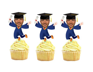 Fun Graduation w/Your Photo CupCake Topper