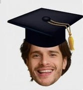 Graduation Face Cupcake Toppers w/Your Photo