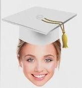 Load image into Gallery viewer, Graduation Face Cupcake Toppers w/Your Photo