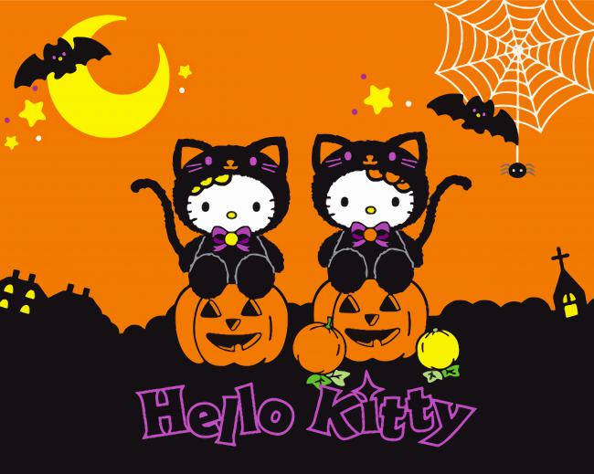 Halloween Hello Kitty  Edible Cake Topper Decoration
