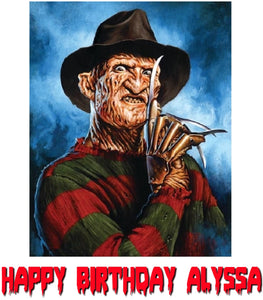 Halloween Freddy Krueger Edible Cake Topper