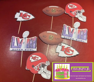 Super Bowl  LIX 59  Kansas City Chiefs  Cupcake Topper