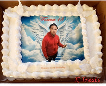 Load image into Gallery viewer, Memorial  Edible Cake topper w/ Photo