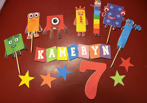 Number Blocks Cake Topper