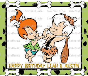 Pebbles and BamBam Edible Cake Topper Image Decoration