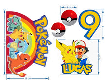 Load image into Gallery viewer, Pokemon Cake Topper