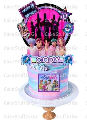 KPop Demon Hunters  Saja Boys Cake Topper