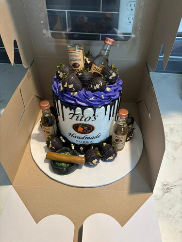 Tito's Handmade Vodka Label Edible Cake Topper Decoration