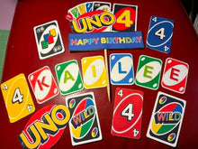 Load image into Gallery viewer, Uno Cards Custom  Cake Topper Bundle