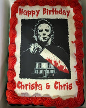Load image into Gallery viewer, Halloween Michael Myers Edible Cake Topper