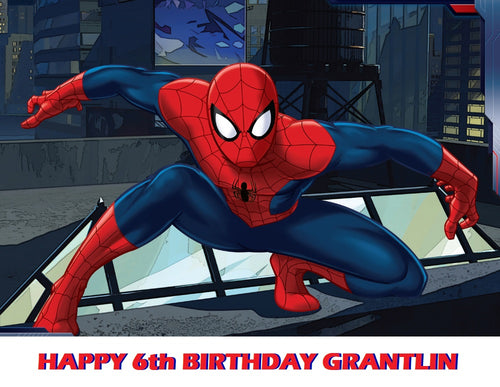 Spiderman Edible Cake Topper Image