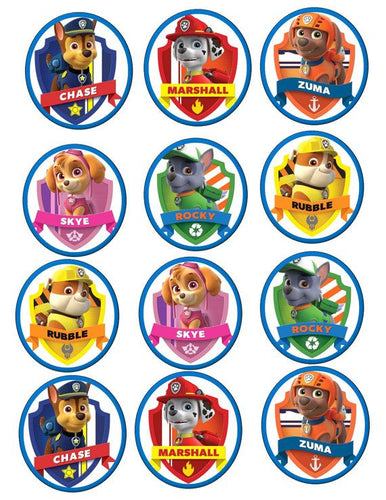Paw Patrol Edible Cupcake Toppers Decoration