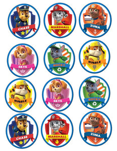 Paw Patrol Edible Cupcake Toppers Decoration