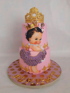 Baby Girl Shower Edible Cake Topper Princess Ballerina