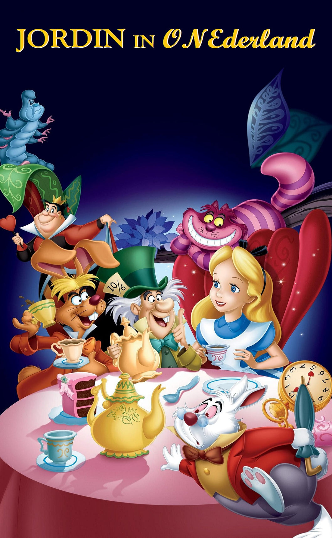 Alice in Wonderland Edible Cake Topper