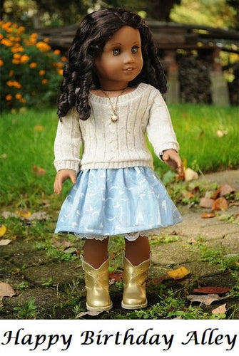 American Girl Doll Cecille Edible Cake Topper Image