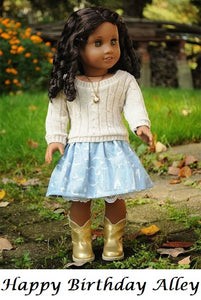 American Girl Doll Cecille Edible Cake Topper Image